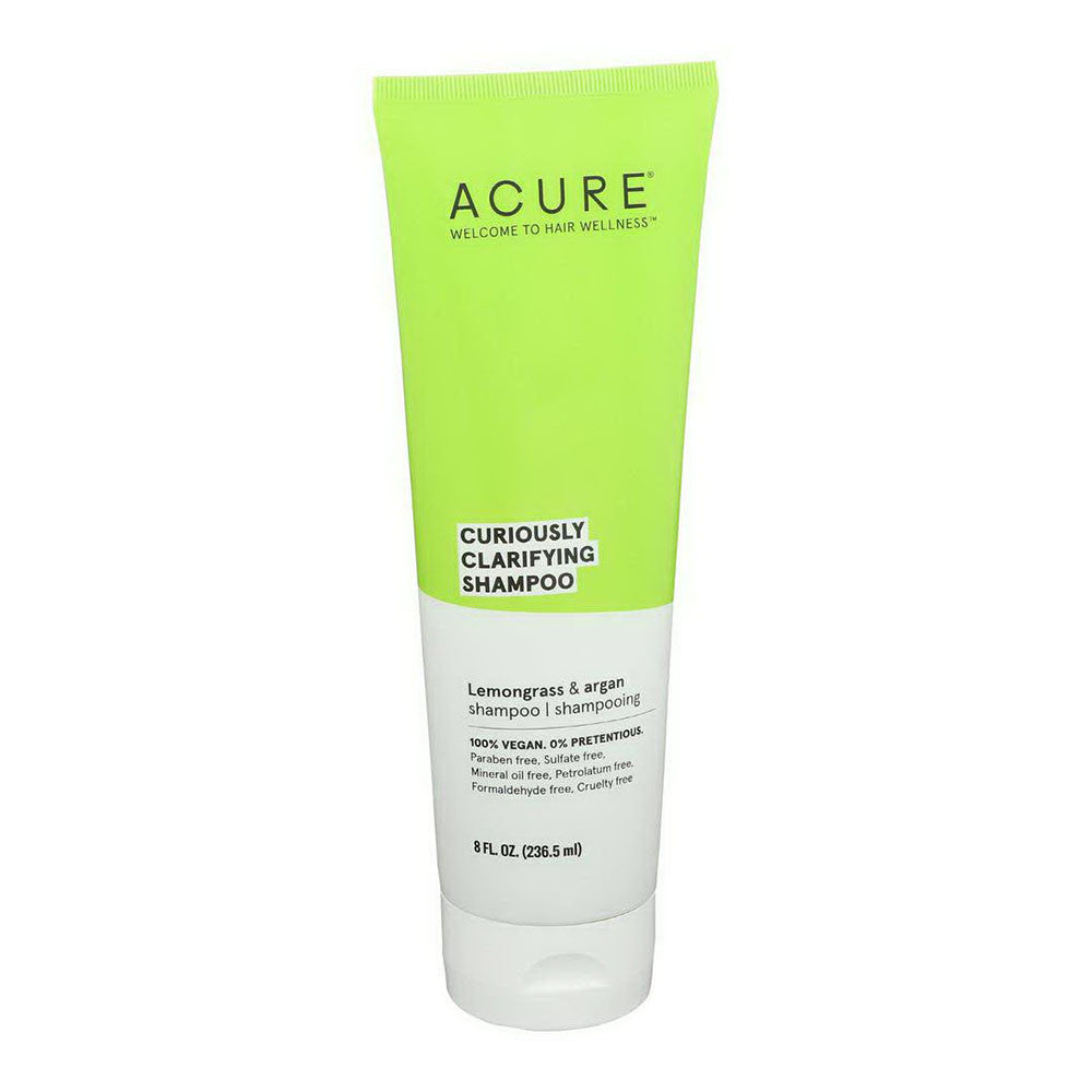 Acure Curiously Clarifying Shampoo Lemongrass and Argan, 8 Oz
